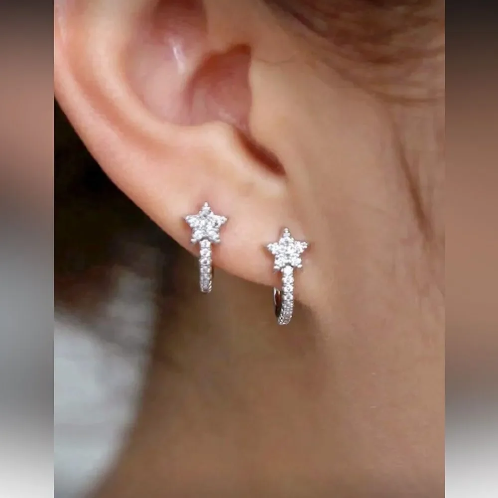 Star Hoop Earrings Q725